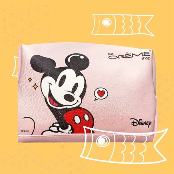 Disney Other - Disney Pink Mickey Mouse Thick Cosmetic Large Bag. NWT